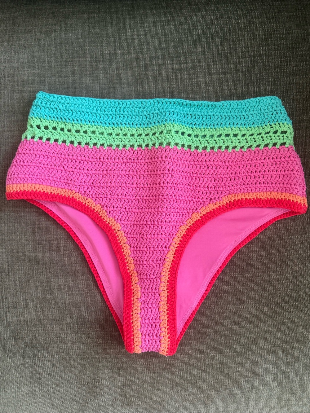 Beach Riot High-Waist Crochet Swim Bottoms - Size M